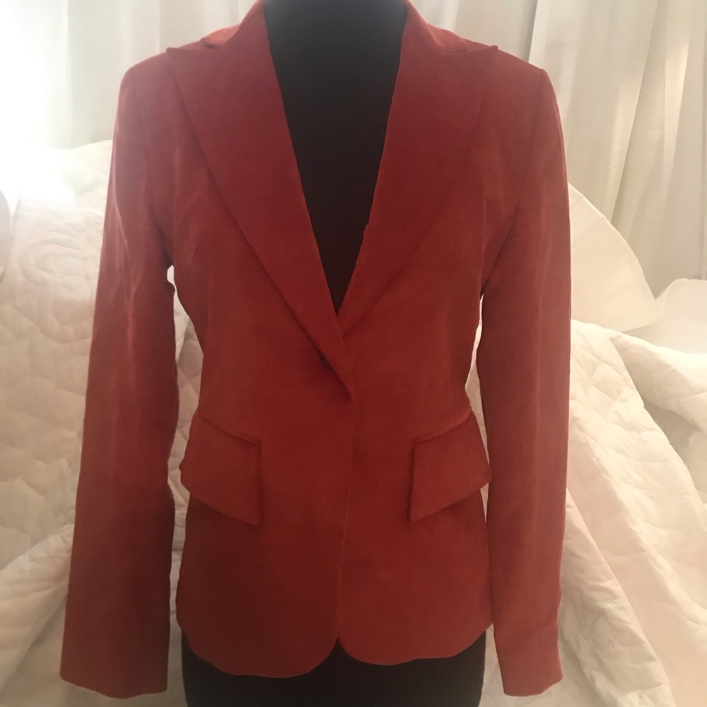 Banana Republic burnt orange corduroy blazer